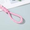 Colorblock Woven Phone Lanyard with Detachable Keychain and Anti-Lost Rope