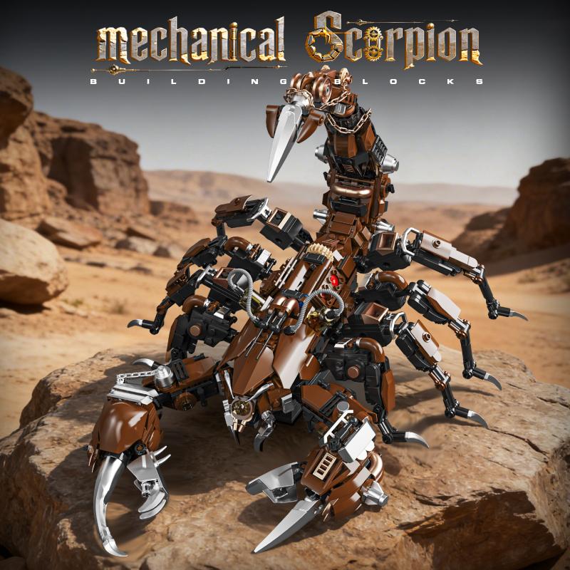 Mechanical Scorpion Building Blocks Cyberpunk Robot Animal Model Technical Bricks Set Construction Toy Gifts Adult Kids 1074PCS