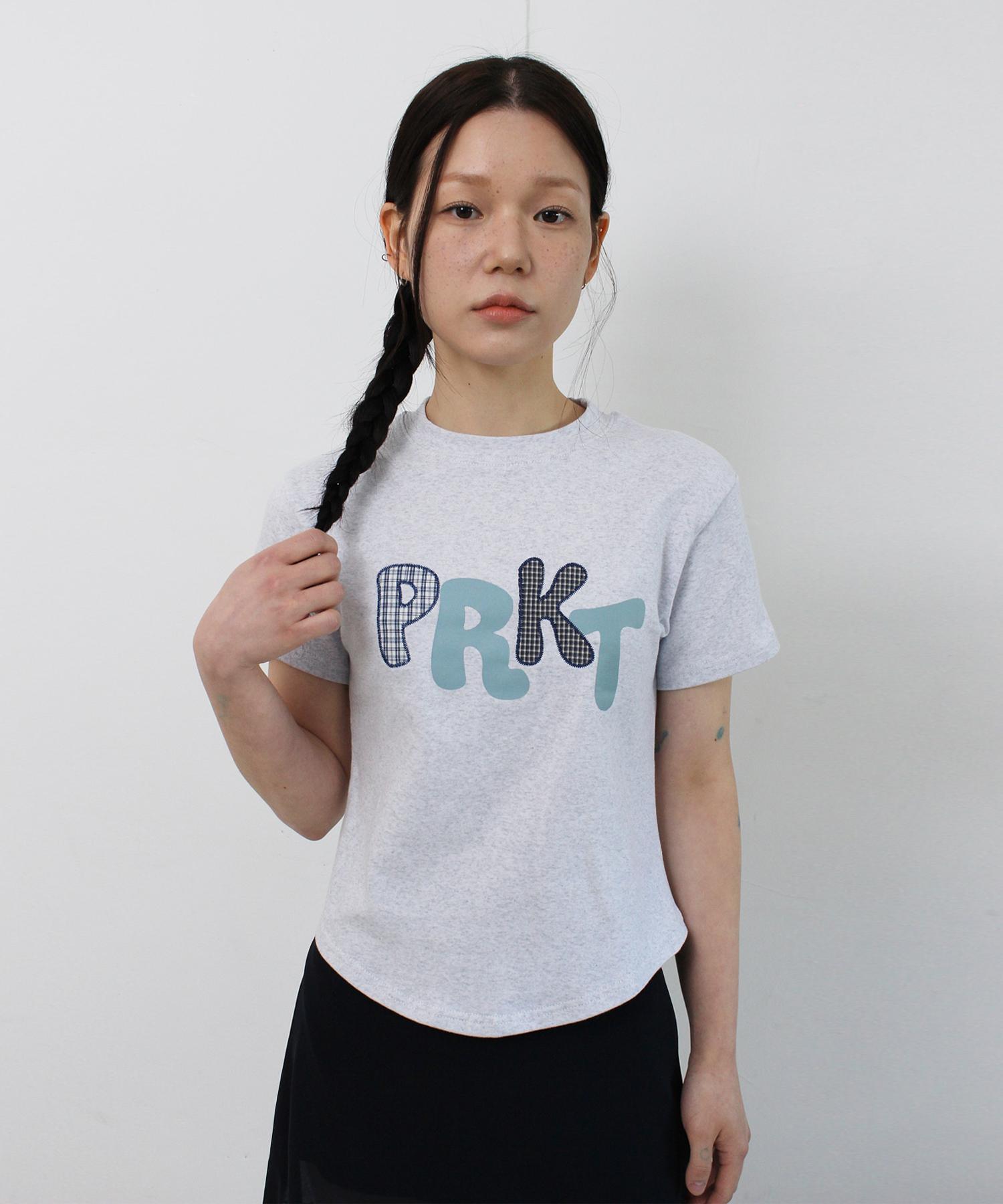 Parakeet Prkt Plaid Patch T-Shirt (Melange Gray) Melange Gray/S
