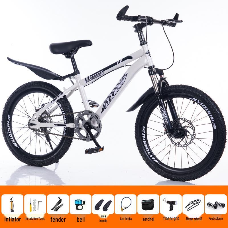 Children's Mountain Bike: Variable Speed, Disc Brake, Ages 6-12, Suitable for Boys, Girls, and Teens