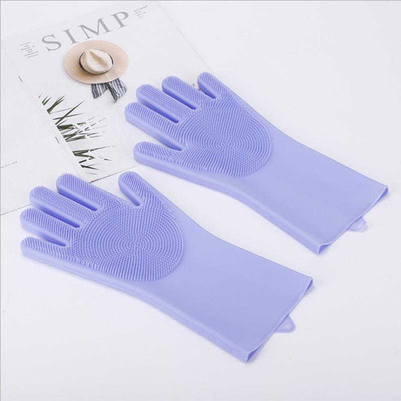 Thickened Anti-Scald & Scratch Silicone Gloves for Dishwashing, Vegetables, Pet Bathing & Kitchen Use