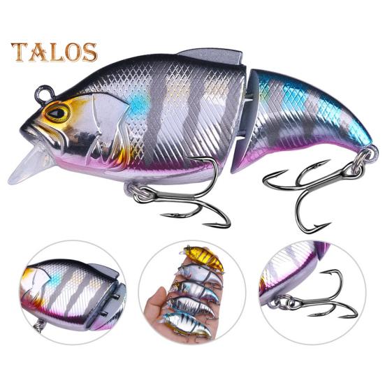 7.5CM/12G Multi-Jointed VIB Fishing Lure with Hooks Realistic 2-Section Swimbait Hard Artificial Bait Freshwater Saltwater Fishing Accessories