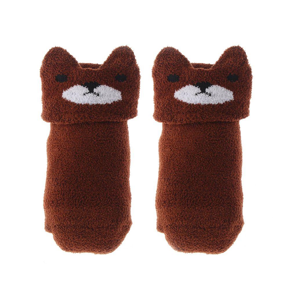 Animals Baby Thickening Plush Coral velvet socks Floor Sox Anti-slip Slippers Newborn Toddler Socks