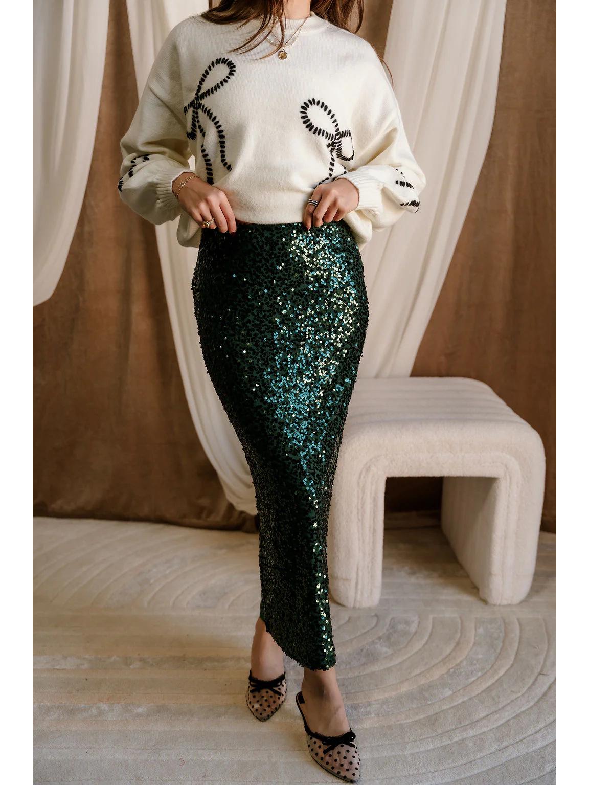 2025 Elegant European and American Slimming Party Long Skirt Large
