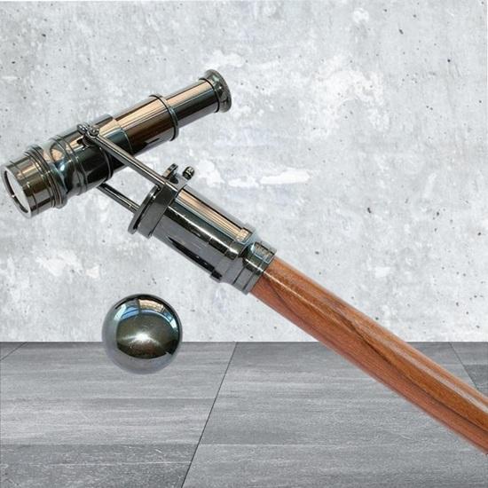 Solid Brass Nautical Antique Telescope Walking Stick  Fordable Rosewood Cane  Steampunk Style For Gift