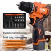 Dual-Use Brushless Rechargeable Impact Drill, Lithium Electric Hand Drill with Screwdriver.