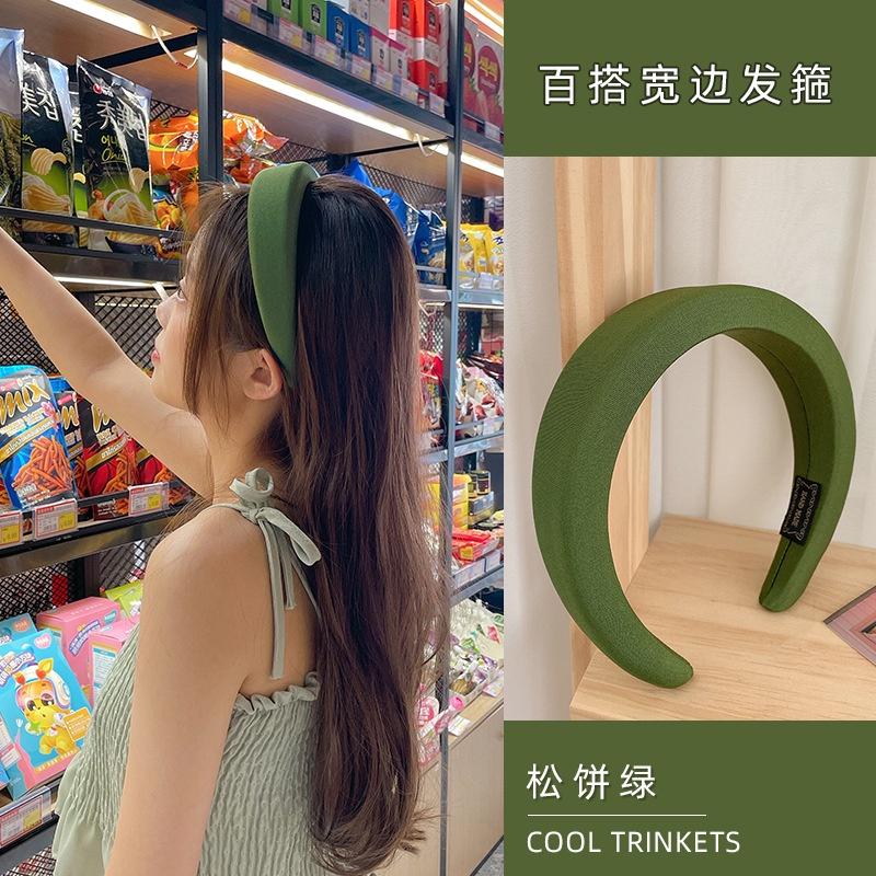 Candy Color Sponge Hairband Women Korean Celebrity Headband Wide-Brimmed Heightened Washing Face Girls Hair Accessories