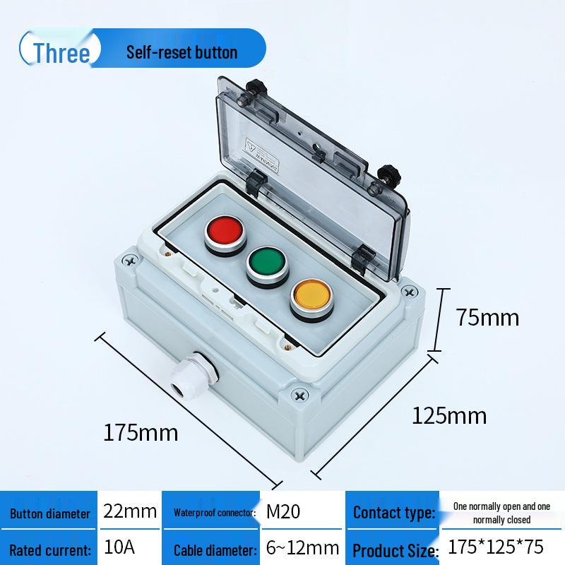 Waterproof Outdoor Emergency Stop & Control Box with Self-Reset Function