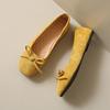Plus Size 43 Women Loafers  Suede Leather Round Toe Sweet Bowtie Slip- Ballet Flats Elegant Ladies Slim Ballerinas Flat Shoes