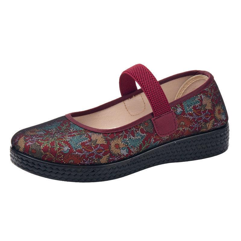 Women's Mesh Flat Casual Shoes Summer Soft Bottom Comfort Grandma Shoes