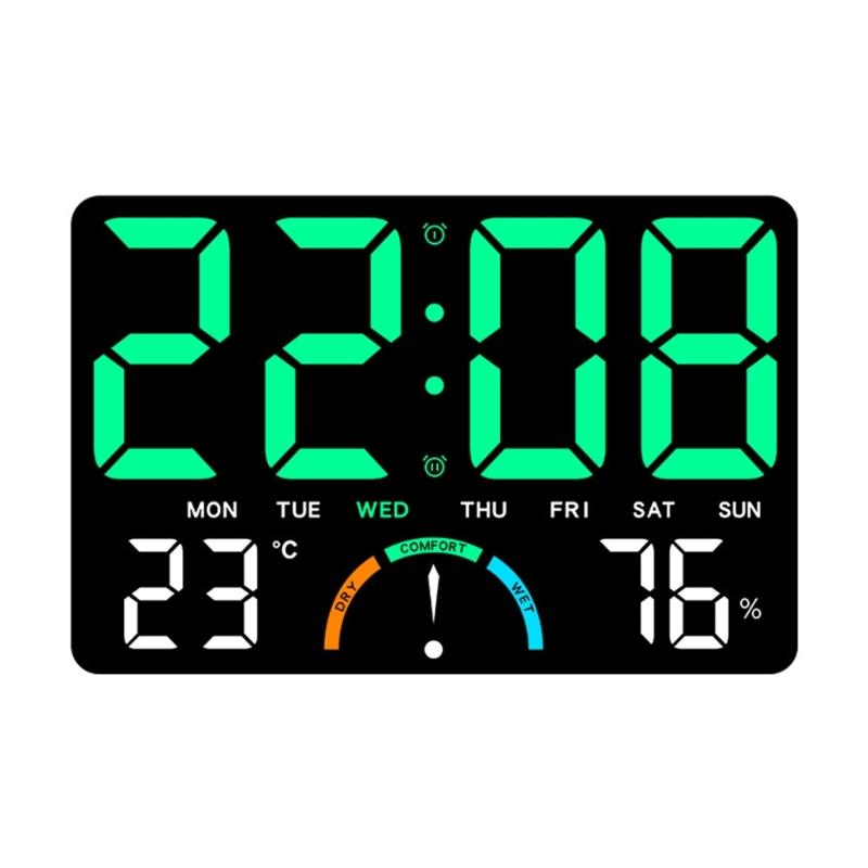 

Energy Efficient Digital Wall Clock With Clear Display Temperature Sensors Alarm Function Easy To Read For Home Kitchen Office Use
