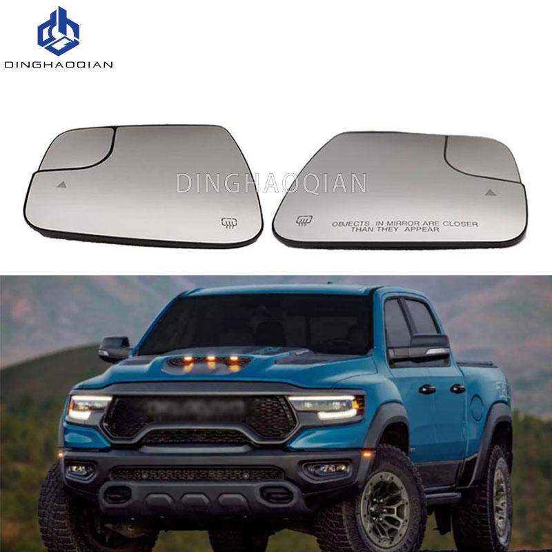 Car Front Door Side Rearview Mirror Glass Heated Blind Spot For Dodge Ram 1500 2500 2019-2022 68402036AA