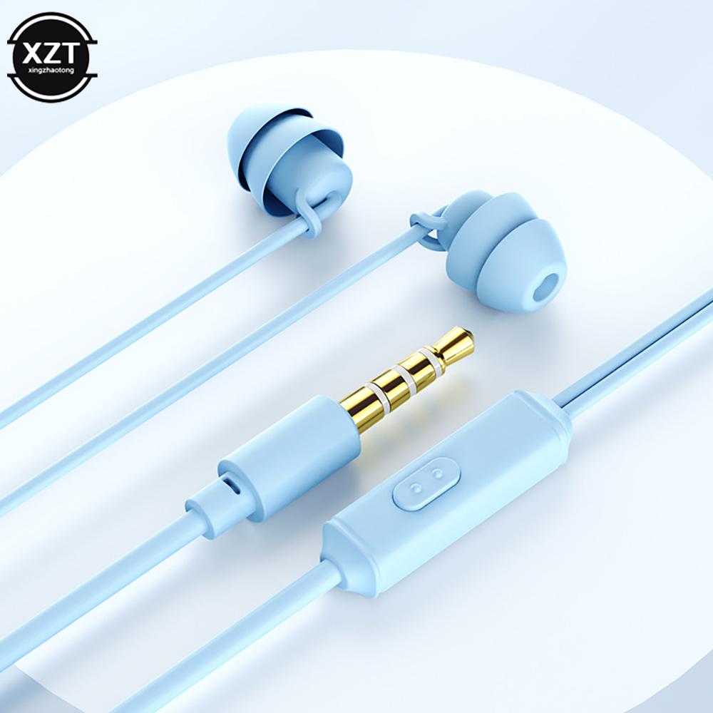 In Ear Sleep Earphone Side Sleep Non Pressing 3.5mm Wired Headphone For Phone Tablet Wire Control Earplug Noise Cancelling