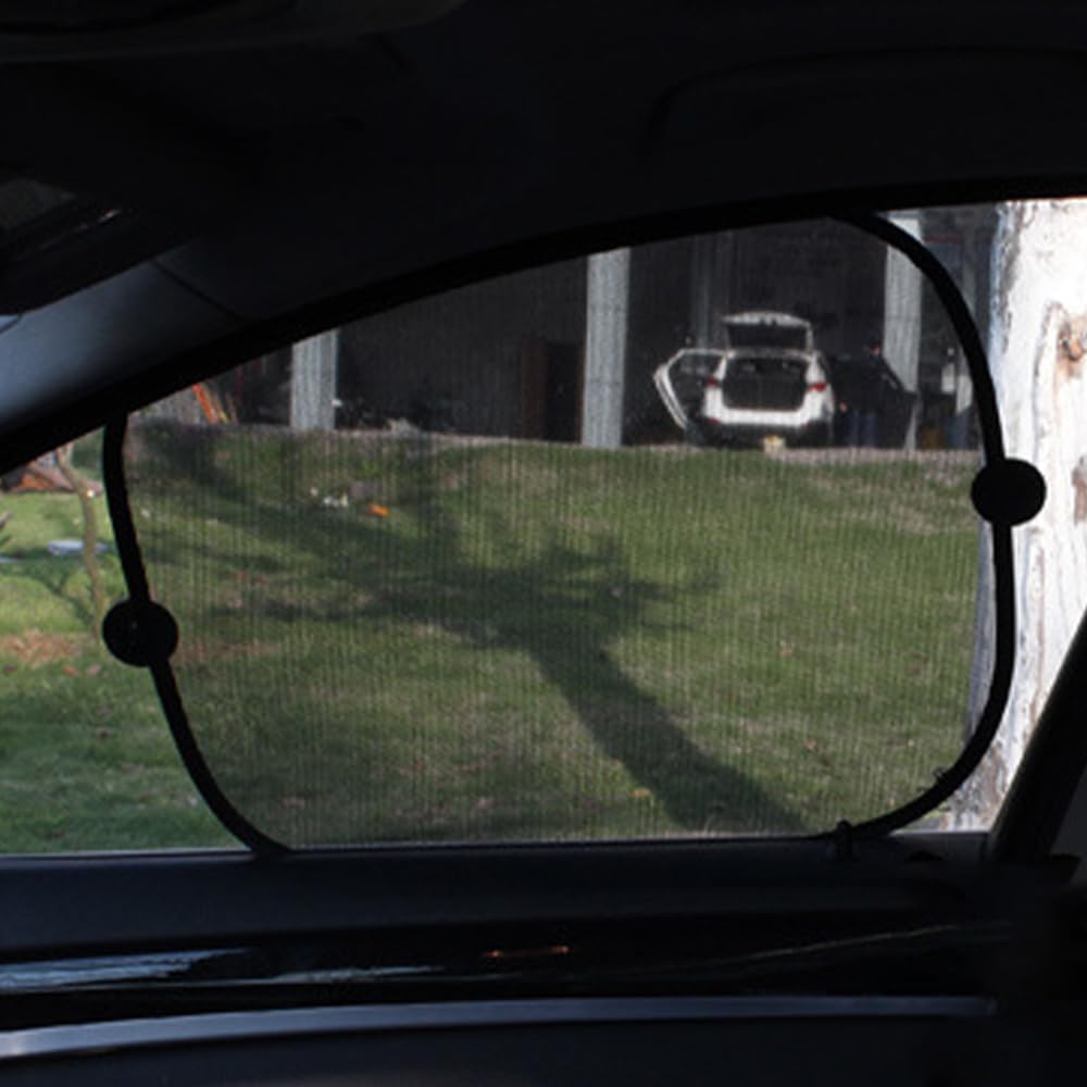 Black Car Sunshade, Side UV Protection Sunshade, Suction Cup Type,