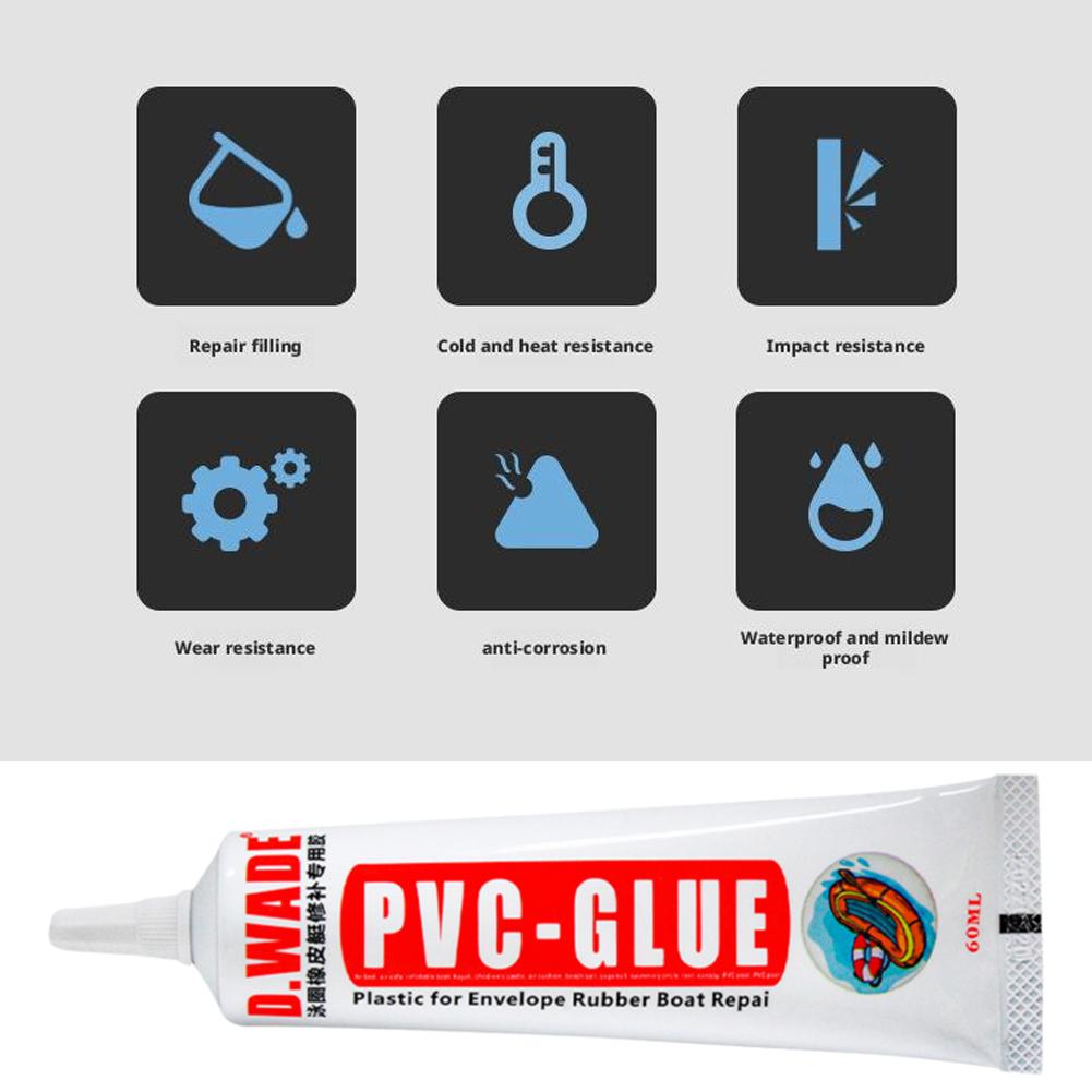 1/3PCS 60ML PVC Adhesive Inflatable Boat Repair Glue SUP Repair Glue Tubes Inflatable Boat Paddle Board Kayak Tube Repair Tool