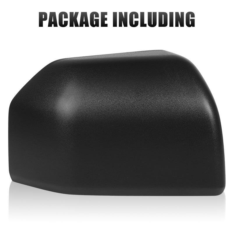 Raer Mirror Covers Cap For Ford F-150 Pickup Truck 2015 2016 2017 2018   Texture Black/Glossy Black Left Right Replace