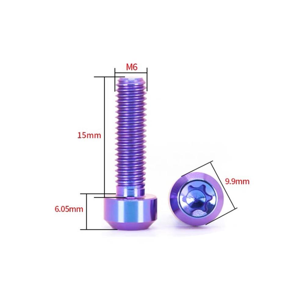 M6 Titanium Screw Torx Drive Socket Cap Screw Durable Fastener Screw  Motorcycle Upgrade