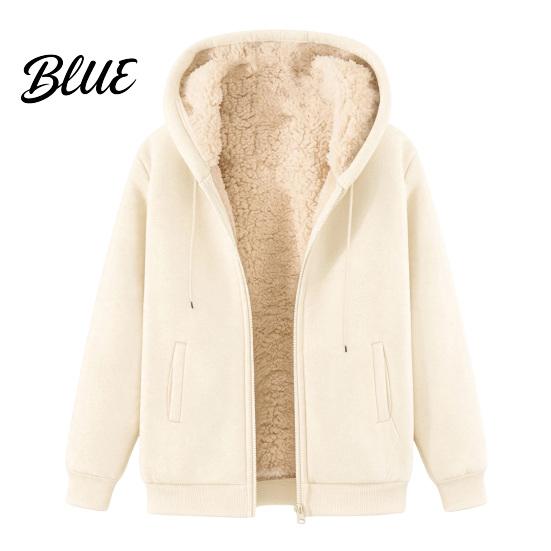 Thermal Winter Coat Jacket Hoodie Coat Fleece Zipper Sweatshirt Unisex Full Lined Autumn Hood Long