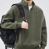Lente Opstaande Kraag Pullover Sweatshirts Hombre Half Rits Y2K Vintage Hoodie Casual Preppy Mode Losse Kleding Plus Size