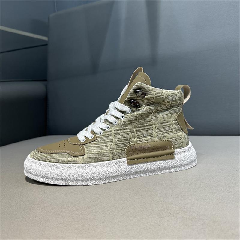 Autumn new high-top cloth casual soft-soled lace-up breathable mesh shoes xs