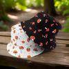 Unisex Reversible Bucket Hat Fisherman Hat for Casual Wear Breathable Sunshade for Teenagers Mushroom Print