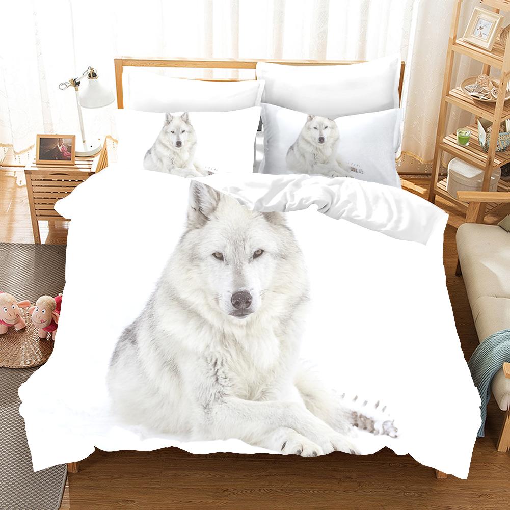 

Milky Way Duvet Cover Set, Bedding, 3D Print, Starry Sky Indian Wolf,Animals,Bed Cover,Comfortable Home Textile EU single(135x200cm)