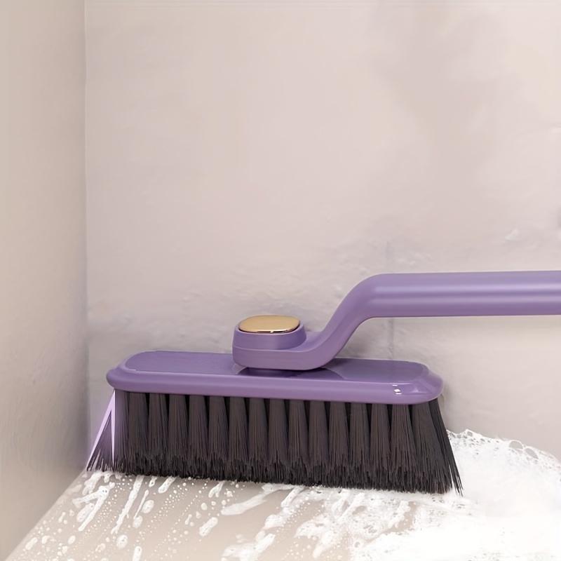 

Вращающаяся на 360 градусов щетка для чистки щелей с пинцетом для затирки плитки в ванной, чистящее средство для кухонных столешниц, щетка для стен и плинтусов из плитки фиолетовый