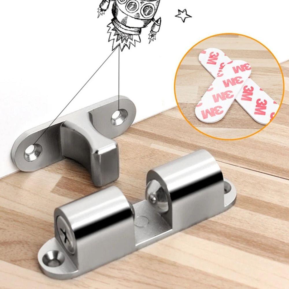 Invisible Door Touch Buckle Punch-free Door Stopper Practical Door  Suction  Cabinet