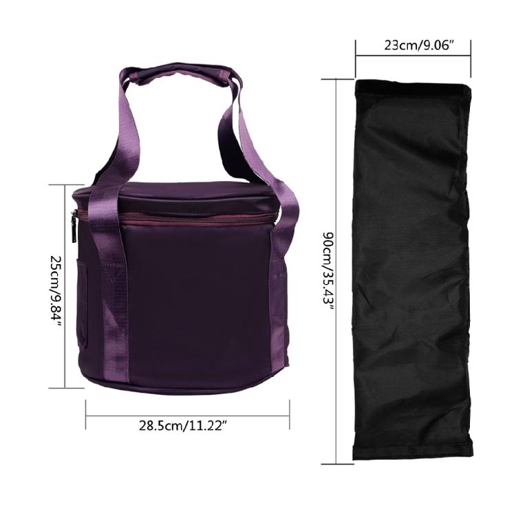 Bolsa de transporte acolchada gruesa para cuenco tibetano de yoga, bolsa de viaje con correa de transporte