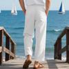 Spring and Autumn Men's Loose Casual Linen Hip Hop Beach Sports Wide Leg Casual Trousers Man