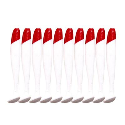 10 Peças Iscas Macias de Pesca 5,5-12 cm Iscas Artificiais de Minhoca Iscas Swimbaits com Cauda Paddle Iscas de Pesca Iscas com Cauda T