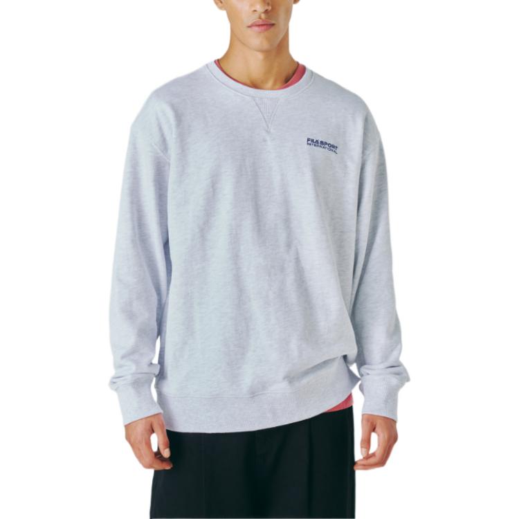 Fila Sweatshirts Unisex Gray Crew Neck Moderate Regular FS2POE3602X-WTM