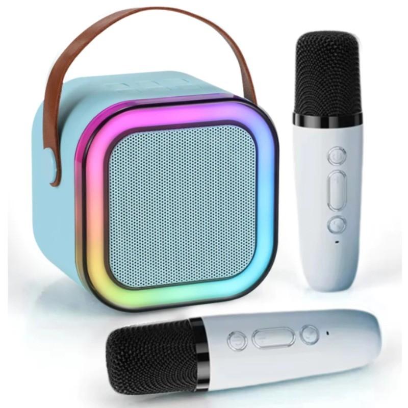 Wireless Mini Karaoke Speaker With Karaoke Bluetooth Microphone Home RGB Light Portable KTV Karaoke Machine