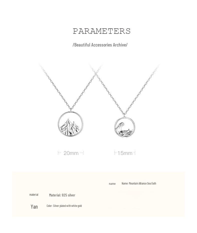 Colar de Prata Amor à Distância: Presente de Natal de um Casal Comemorando o Amor Através de Montanhas e Mares.