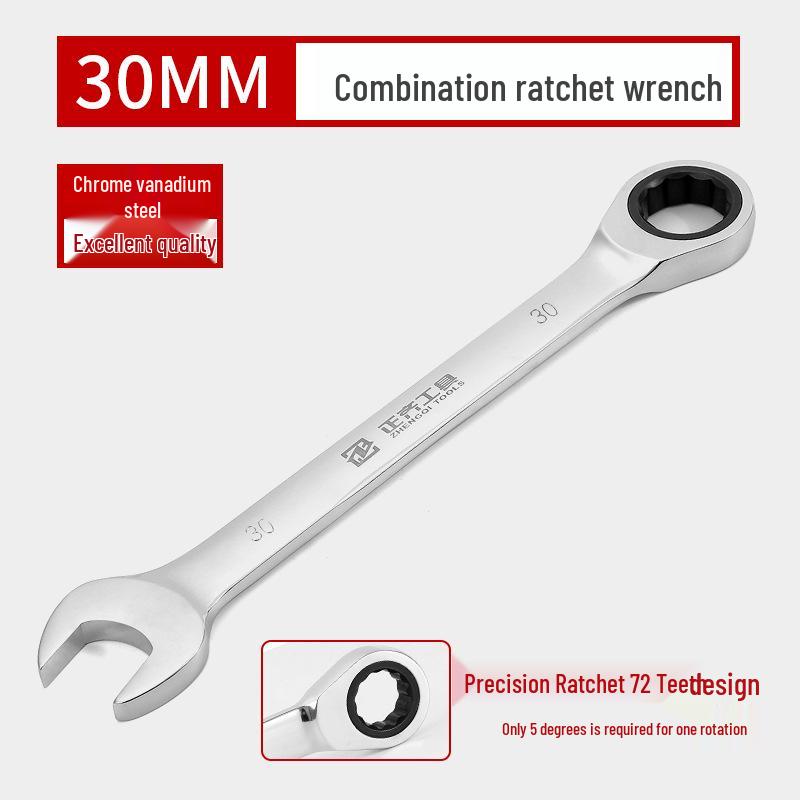 Quick Ratchet Double End Wrench Set 13mm – Full Auto Repair Tool with 10 Wrench Sizes
