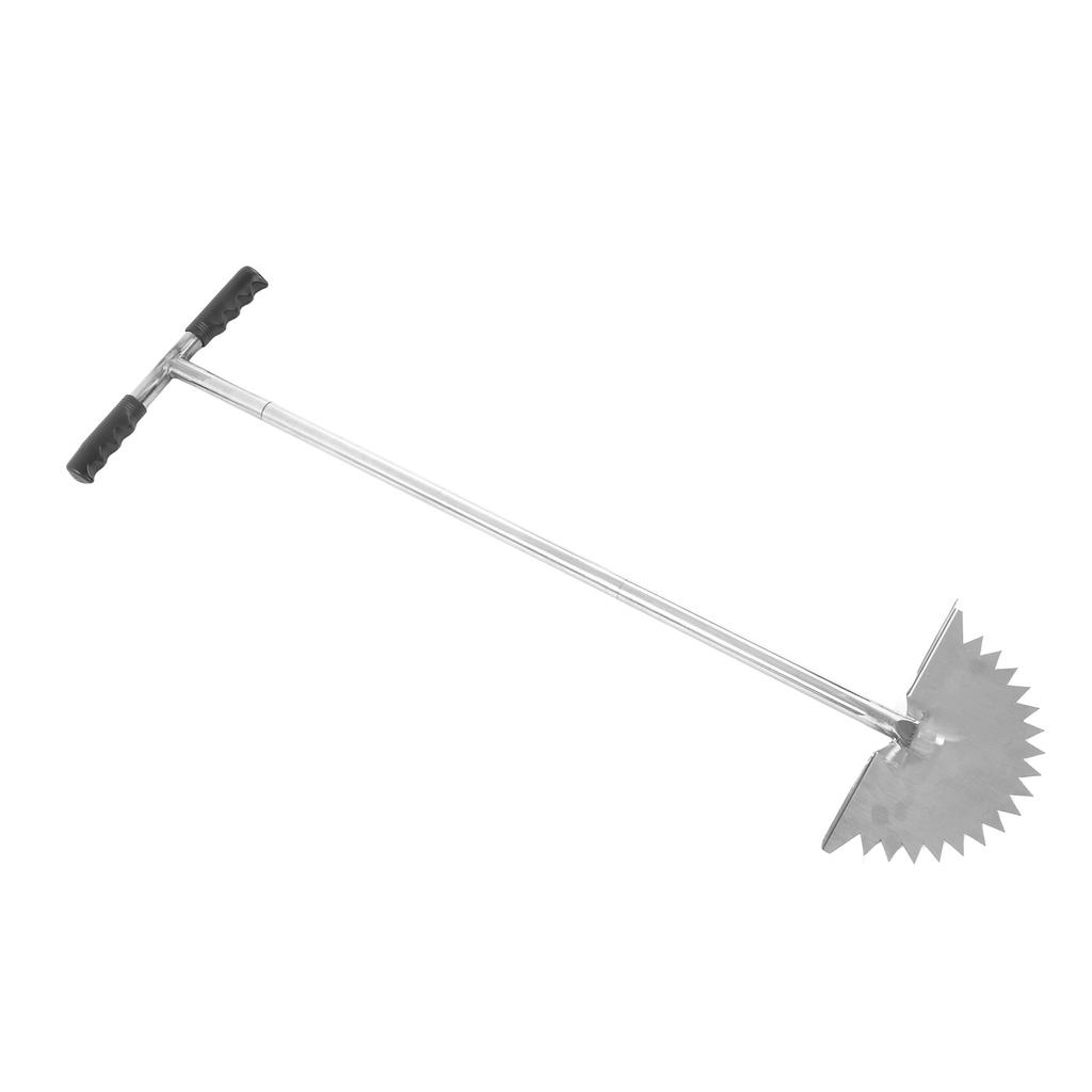 Manual Lawn Edger with Saw Tooth Blade Half Moon Edger Lawn Tool with T Grip Handle for Cleaning