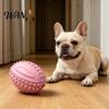 Raised Texture Dog Toy Teething Toys with Spike Teeth Cleaning Ball Bite-Resistant Rugby Interactive With Sound for Small Medium Large Dogs
