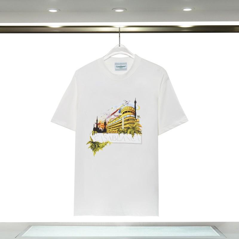 Casablanca 23 Frühling und Sommer Neuheit Fantasie Tor Sternenhimmel Schloss Casa Buchstaben Logo Kurzarm Partner T-Shirt