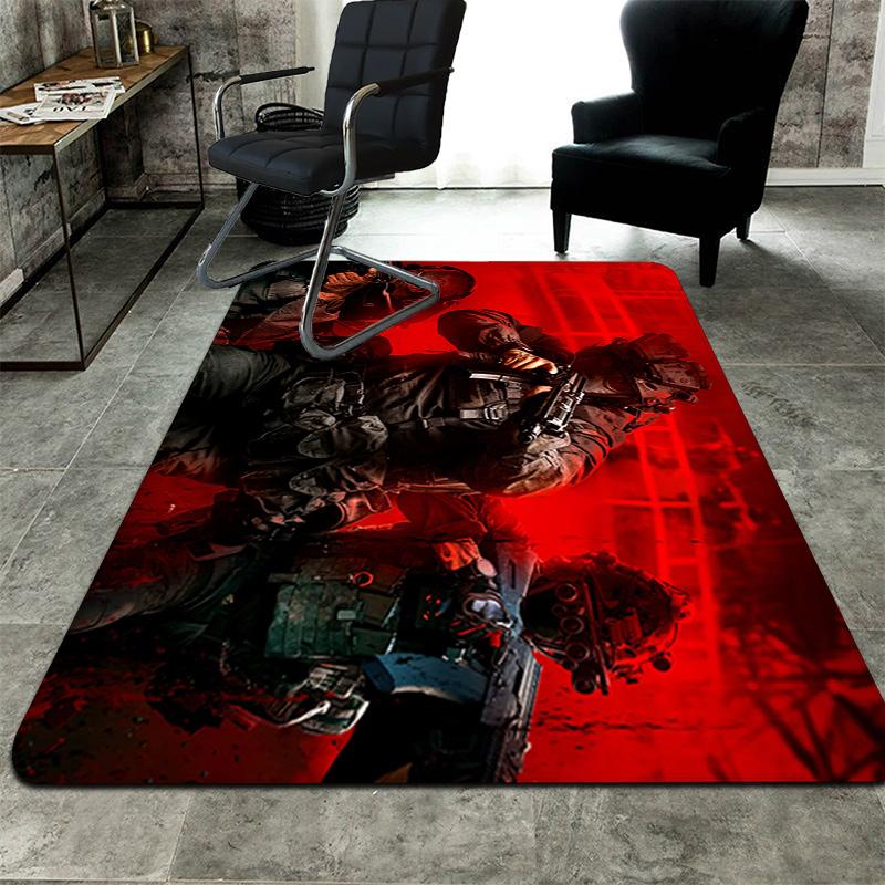 Gun-toting soldier Rug Floor Mat for Living Room or Bedroom Soft and Comfortable Carpet a Gift for Birthday and Holiday.MFF0918458