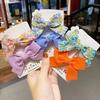 Korean Version of Simple and Fresh Floral Bow Hair Clip for Cute Girls Paired with Princess and Baby Side Clip Accessories
