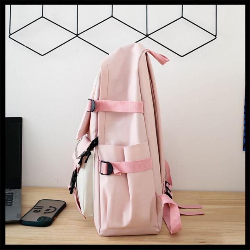 5pcs Schoolbag Student Large Capacity Spine Protection Five Piece Set  Boys Elementary School Students Girls' Backpacks Pencil Cases