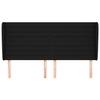 VidaXL Tête de lit avec oreilles Noir 203x23x118-128 cm Tissu3118120