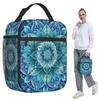 Bohemian Mandala Print Pattern Insulated Lunch Bag for Kids School Cooler Thermal Food Box Tote Leakproof Lunch Boxes Container