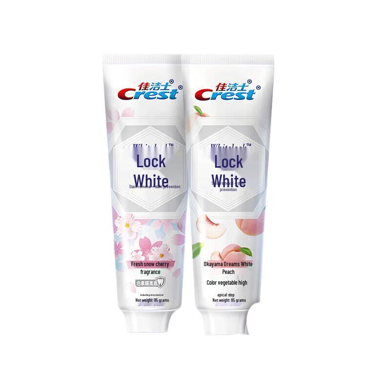 Crest Dual-Flavor Whitening Toothpaste (Snow Cherry + White Peach)