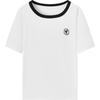 Women's Summer Color Block Round Neck T-Shirt