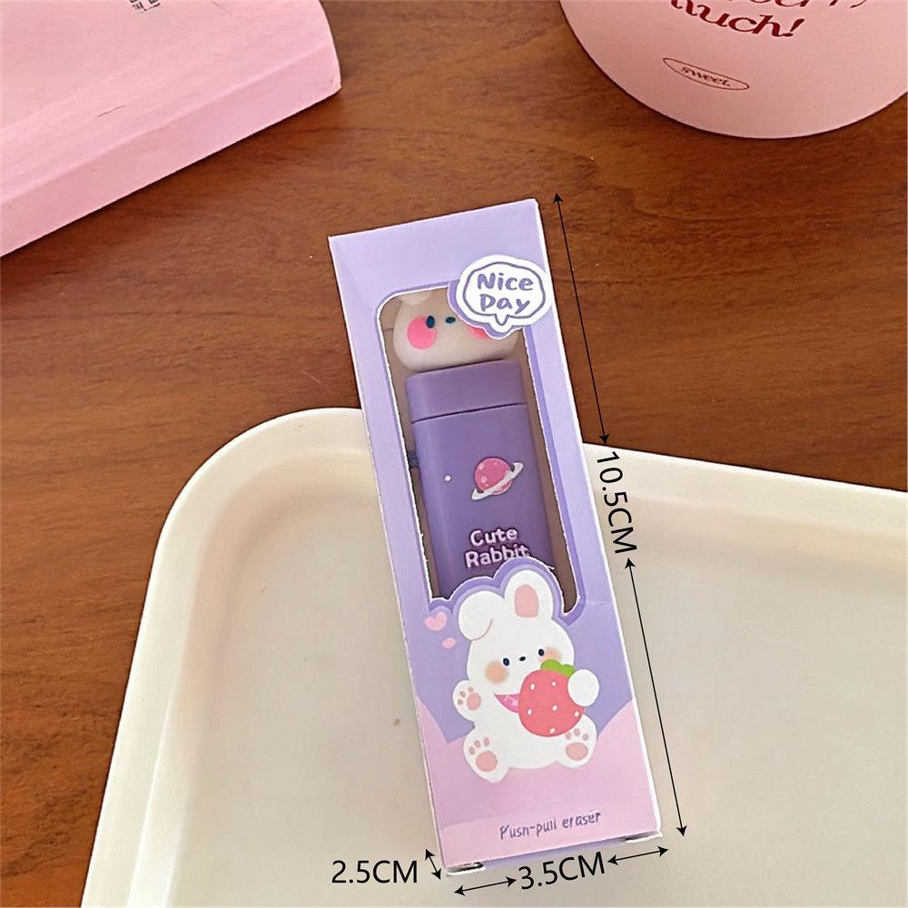 Niedlicher Cartoon-Radiergummi mit süßem Haustier, Push-Pull-Radiergummi für Grundschüler, Preis für Lernschreibwaren, hinterlässt keine Spuren, kein Scherben-Radiergummi
