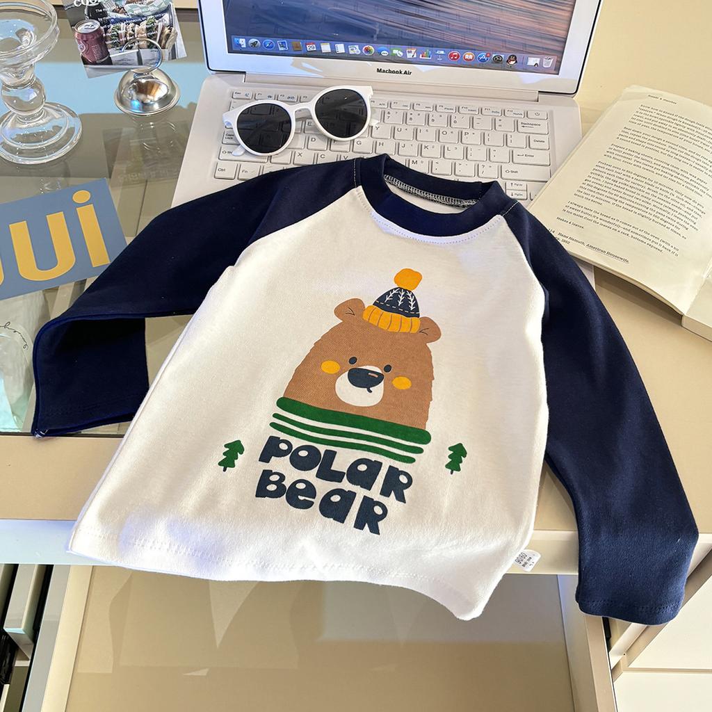 Kids Long Sleeve Cotton T Shirt Spring Autumn Base Layer For Boys Girls