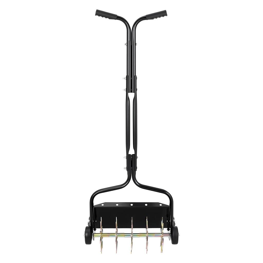 Aireador de Césped, Aireador Manual de Pinchos de Empuje de 18 pulgadas con 4 Ruedas y Mango, Aireadores de Césped de Alta Resistencia, Soporta 40 lbs de Peso Adicional, Aireación Rodante del Césped