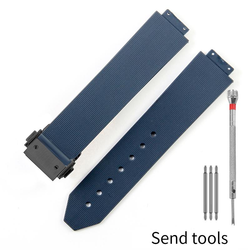 20x13mm 21x16mm cinturino in silicone convesso per HUBLOT BIG BANG CLASSIC FUSION Braccialetti di ricambio 26x19mm braccialetto in gomma da uomo