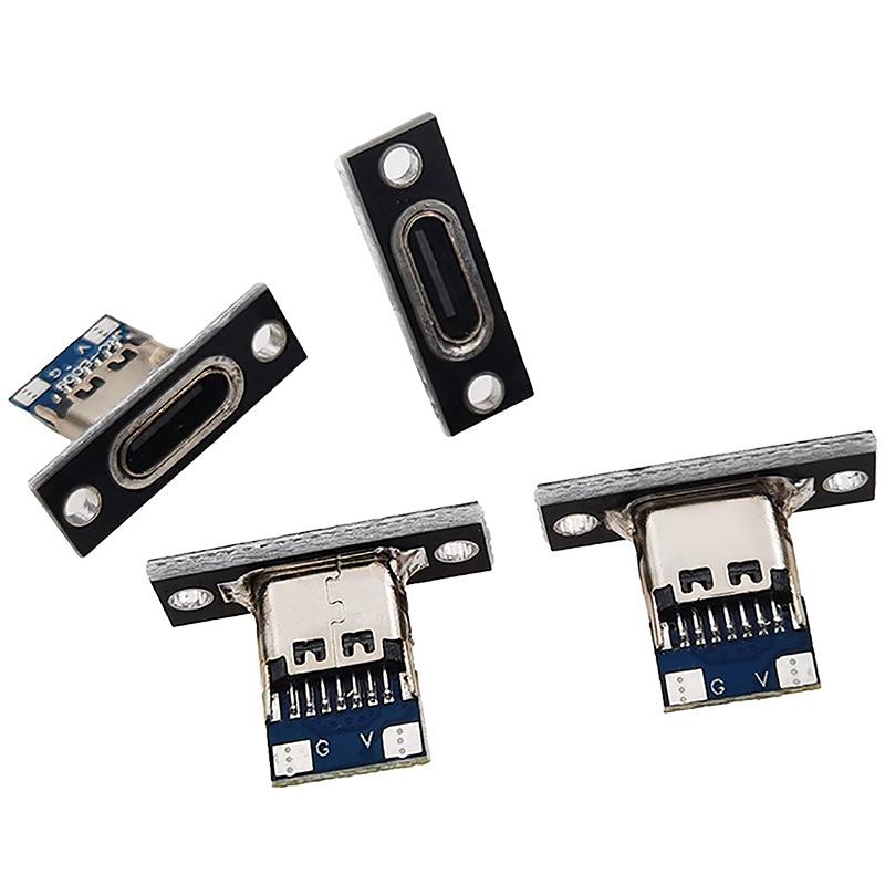 Charging Port Usb Type C Socket Connector 2Pin 2P 4P Waterproof Strip Line Of Solder Joint Female Connector Jack